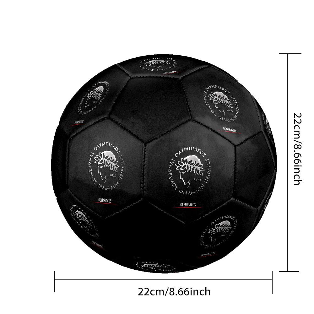 1Pz Pallone da calcio Olympiacos taglia 5 Pallone da calcio indoor Praha Colorato Per tutte le età Cucito a macchina PVC Pronto per la competizione Resistente Alta elasticità