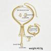 New Simple and Fresh Necklace Earrings Set Niche Design Collarbone Chain Versatile Index Finger Ring