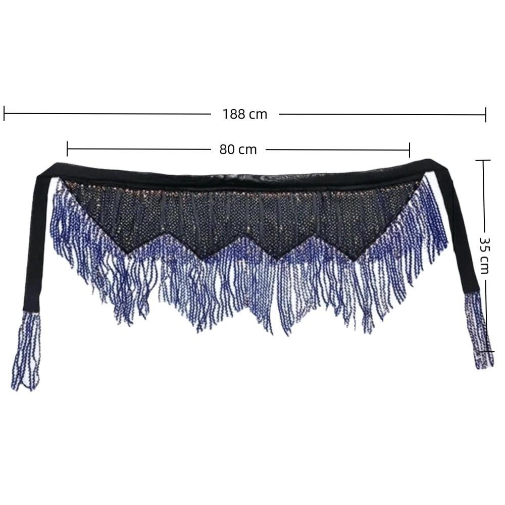 Triangle Belly Dance Hip Scarf Shining Tassel Hip Wraps Waist Chain Belt Oriental Dancer Wear Show