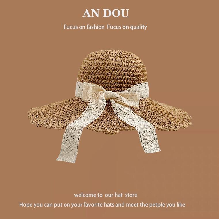 Summer Straw Hat Women's Foldable Versatile Sunscreen Sun Hat Sun Hat Children's Basin Hat Japanese Literary Fisherman