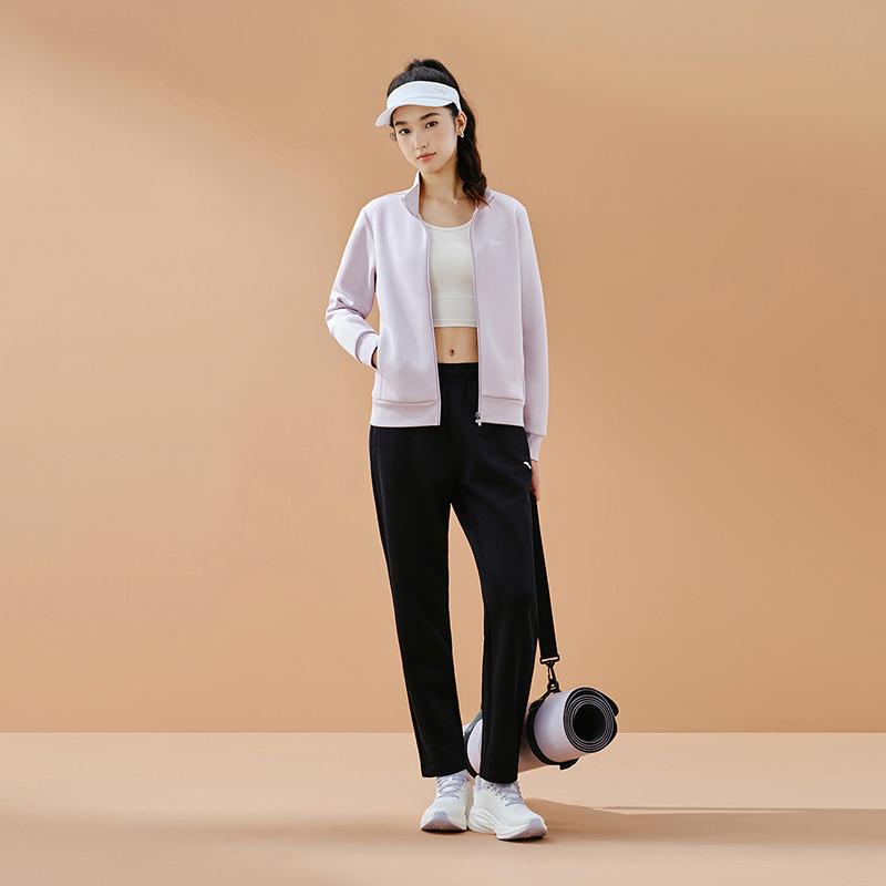 Anta Outdoor Hiking Sports Comfortable Fashion Simple Urban Commuting Fleece Warm Casual Set Women Sets Berry-Pink 962617202N-4