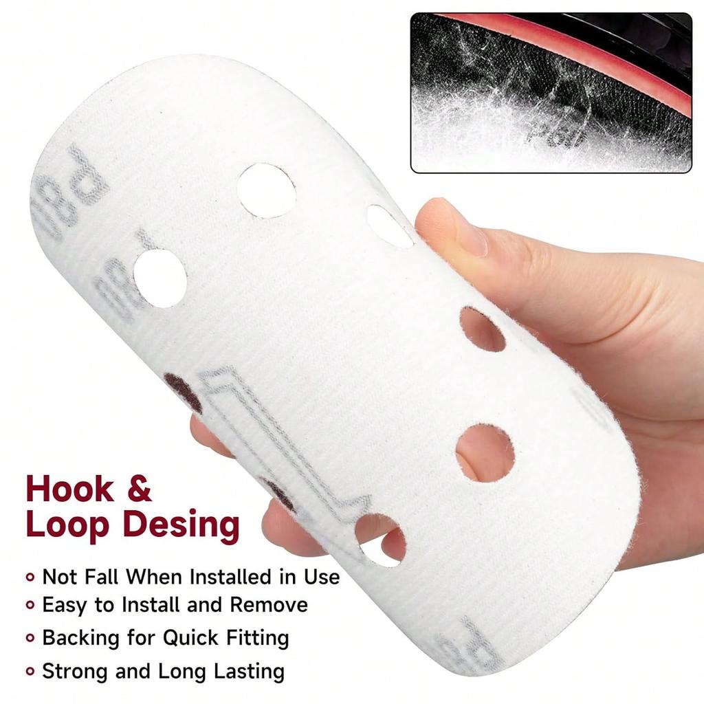 30 PCS 12.7cm/5in Sanding Discs 60 80 220 320 Grit, Round Hook and Loop Sandpaper for Random Orbital Sander