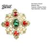 Coat Brooch Accessory Dazzling High-Saturation Imitation Gemstones Faux Pearls Inlaid