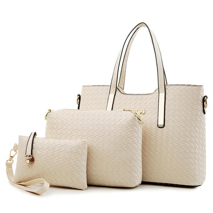 Women's 3 Piece PU Leather Bag Set