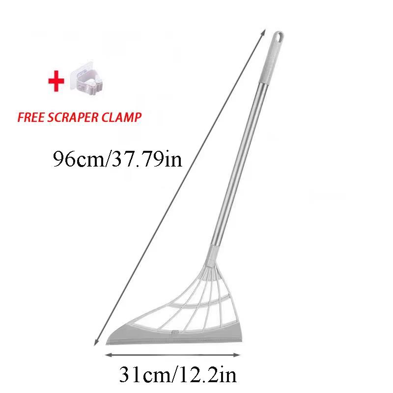 Silicone Broom Wiper Squeegee Long Handle Window Washing Mop Household Floor Glass Magic Scraper Hand-push Mirror Cleaning Tools