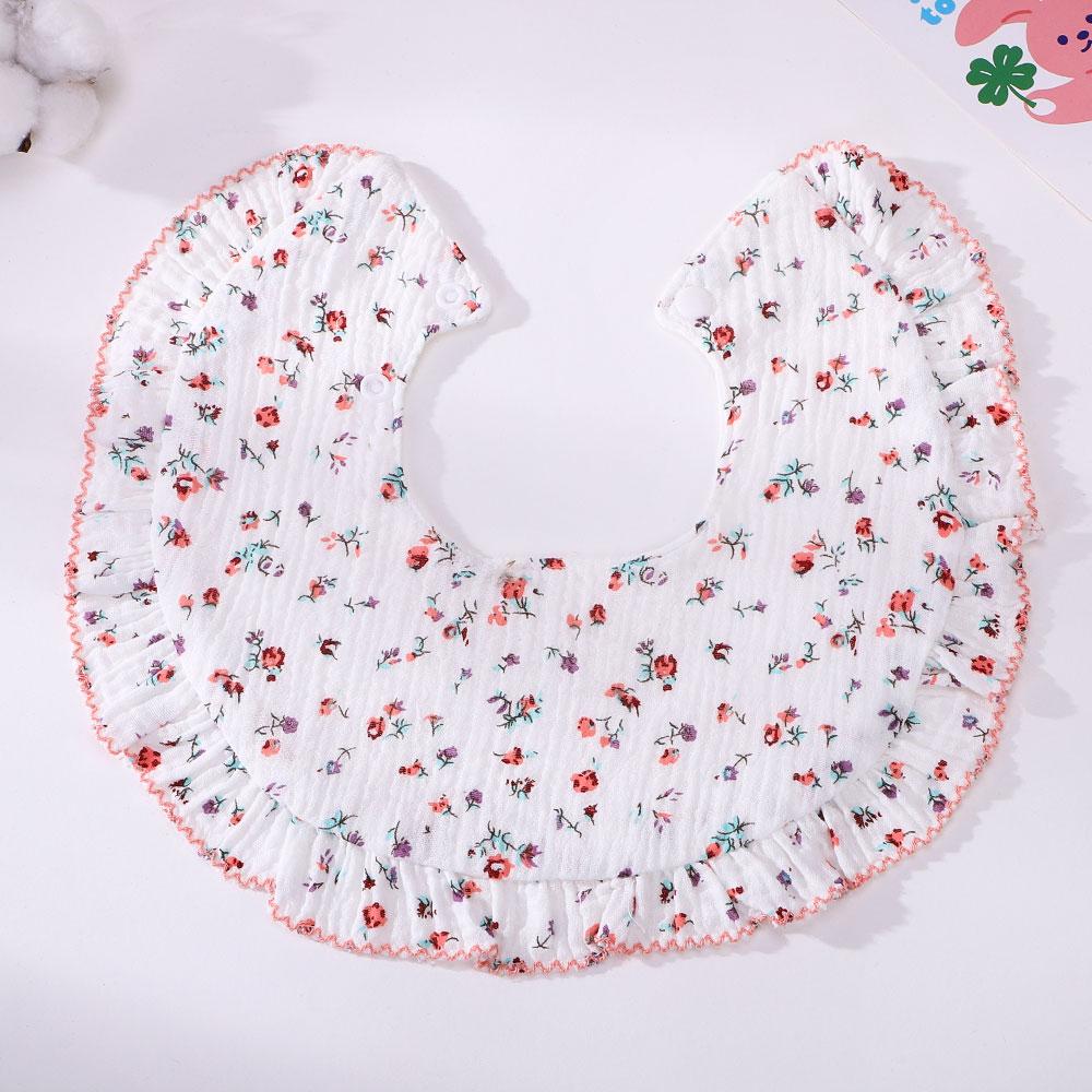 Ins Style Einfache Baumwoll-Baby-Lätzchen Neugeborenen-Druck Weiches Spucktuch Säugling Junge Mädchen Füttern Spucktuch Baby-Zubehör