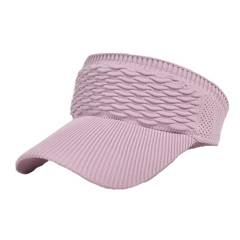 Chapeau de soleil pour femme, haut vide, chapeau de sport tricoté d'été, chapeau de soleil anti-ultraviolet, nouvelle casquette à visière