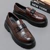 Autumn Muffin and Platform Shoes Men's Metal Buckle One Pedal Men's Large Size