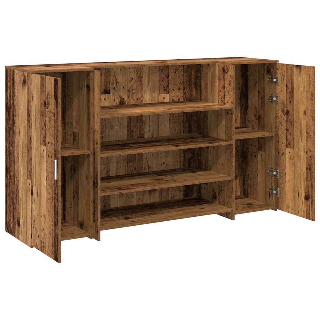 Biurko Recepcyjne Stare Drewno 180X50X103,5 Cm Drewno Klejone