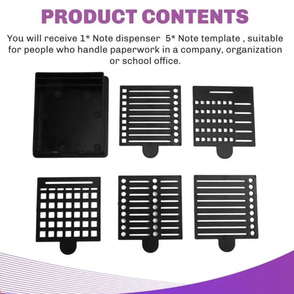 Multi Purpose Sticky Note Stencil 5IN1 Notepad Dispenser Note Box Sticky Note Holder Set  Office
