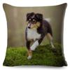 Shetland Sheepdog Cute Pet Animal Dog Printed Pillowcase Decor Cushion Cover for Sofa Home Car Polyester Pillow Case 45*45cm