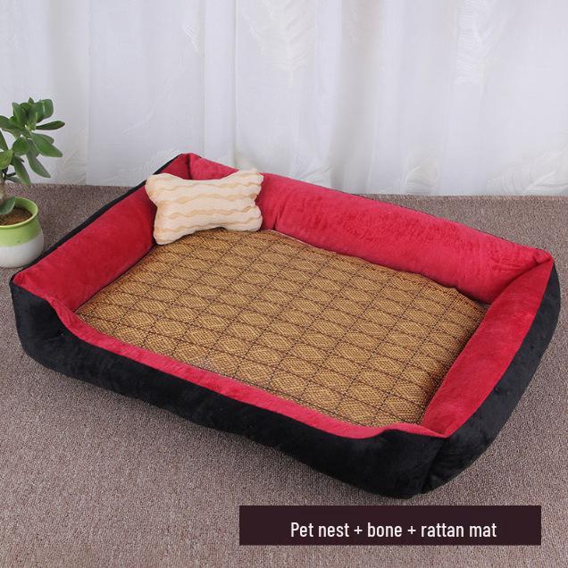 Warm Dog Bed for Small, Medium, and Large Dogs - Pet Nest & Mat for Dogs and Cats