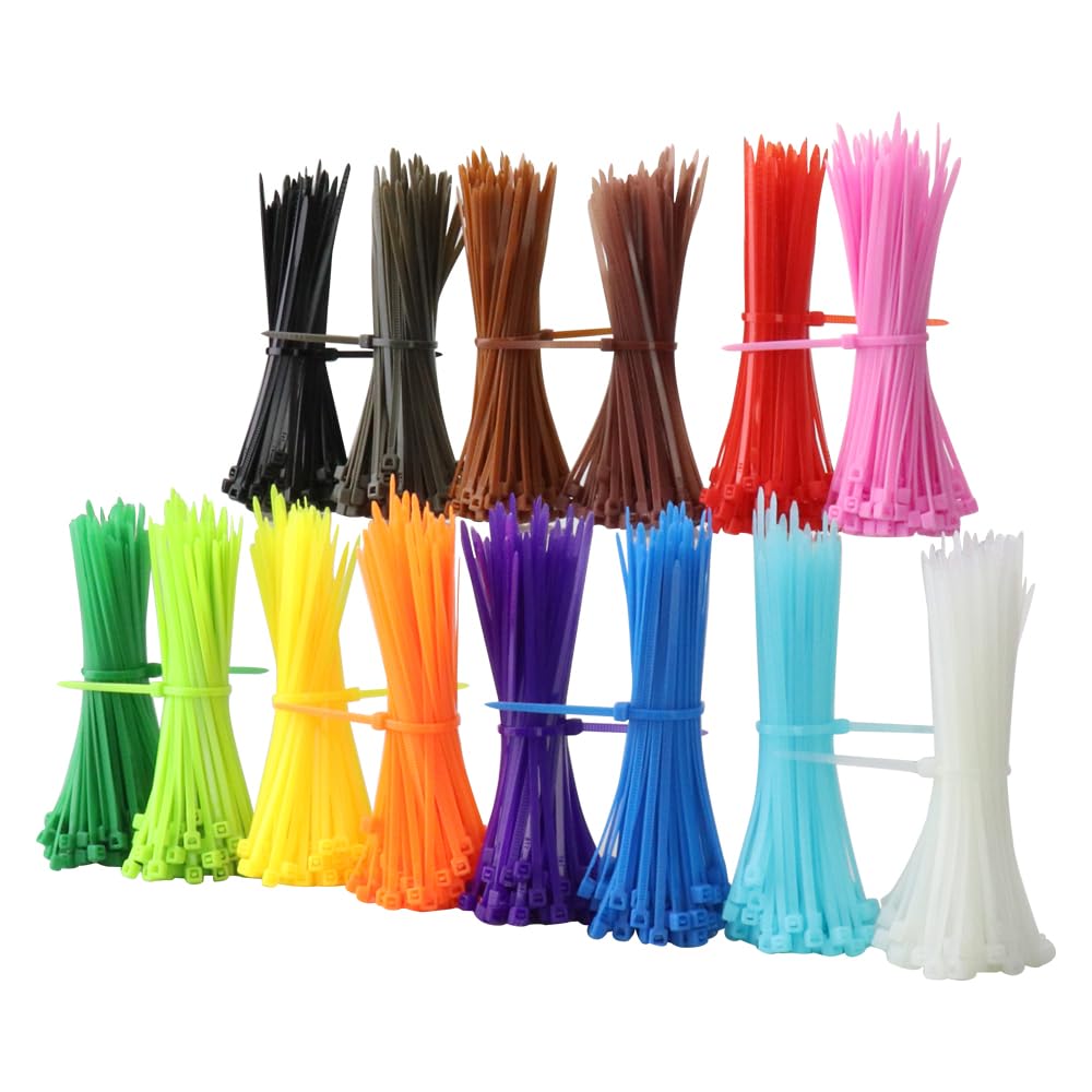 

tiemamiy Fixed 14 Cable Cord Large Capacity Band, Colors, Bundle, Bundle, Attraction, Durable, Indoor/Outdoor, (50)