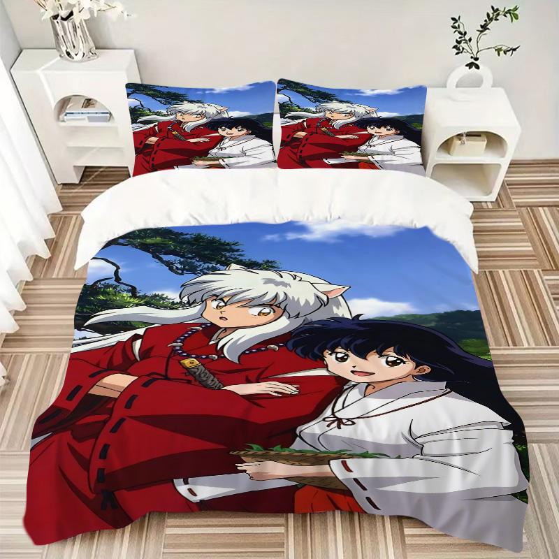 Anime Couple Nature Print 3Pcs Bedding Set,Duvet Cover with 2 Bedro,Pillowcase Home Birthday Gift