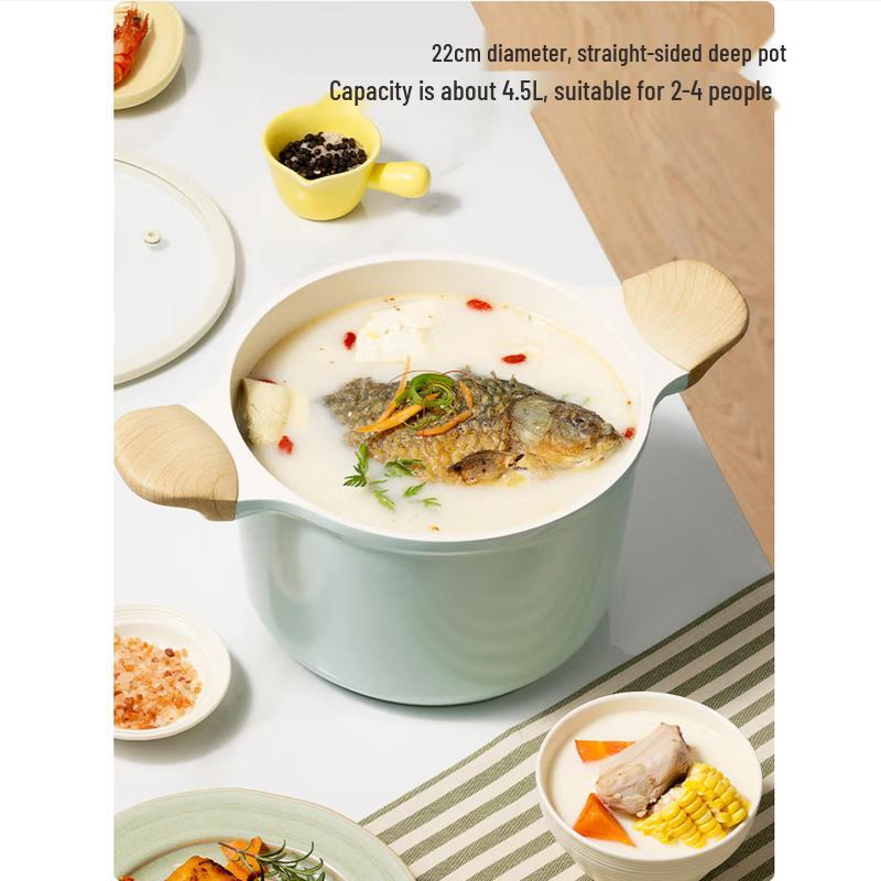 COOKER KING 22cm Celadon Ceramic Non-Stick Soup Pot