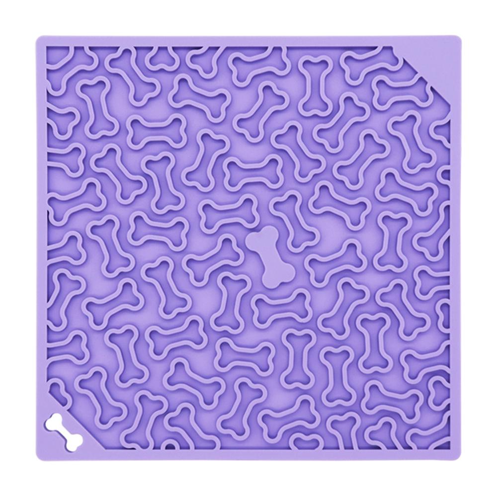 Pet Bone Shaped Lick Mat Slow Feeder Anti-Choke Suction Cup Licking Pad for Dogs/Cats