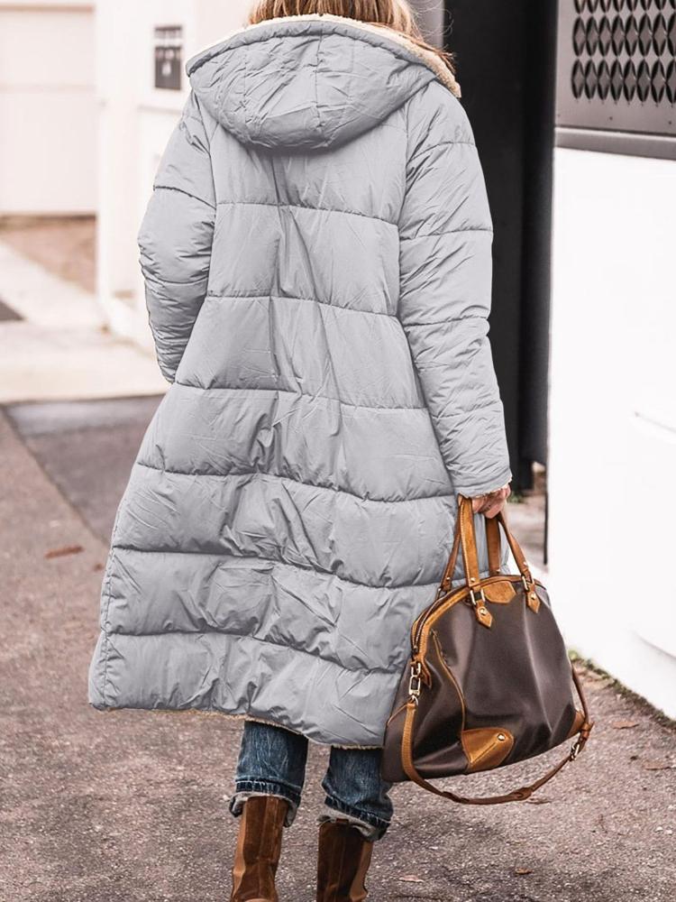 Women's Long Brown Faux Shearling Coat Winter Warm Fleece Lined Jacket, Casual Outerwear