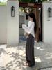Women's Striped Wide-Leg Linen Pants - Summer Casual Style with Elastic Waist