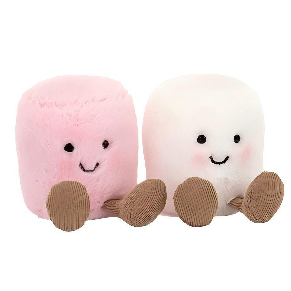 JELLYCAT Valentine's Day Collection Pink & White Marshmallow Cute Doll Plush Figure 12cm Tall