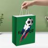 12 PCS Printed Football Themed Favor Bags Large Capacity Paper Packs with Handles  Gift