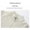 Men's 2025 High-End Wool Half-Zip Sweater - Stand-Up Collar, Solid Color, Autumn/Winter Knit Pullover
