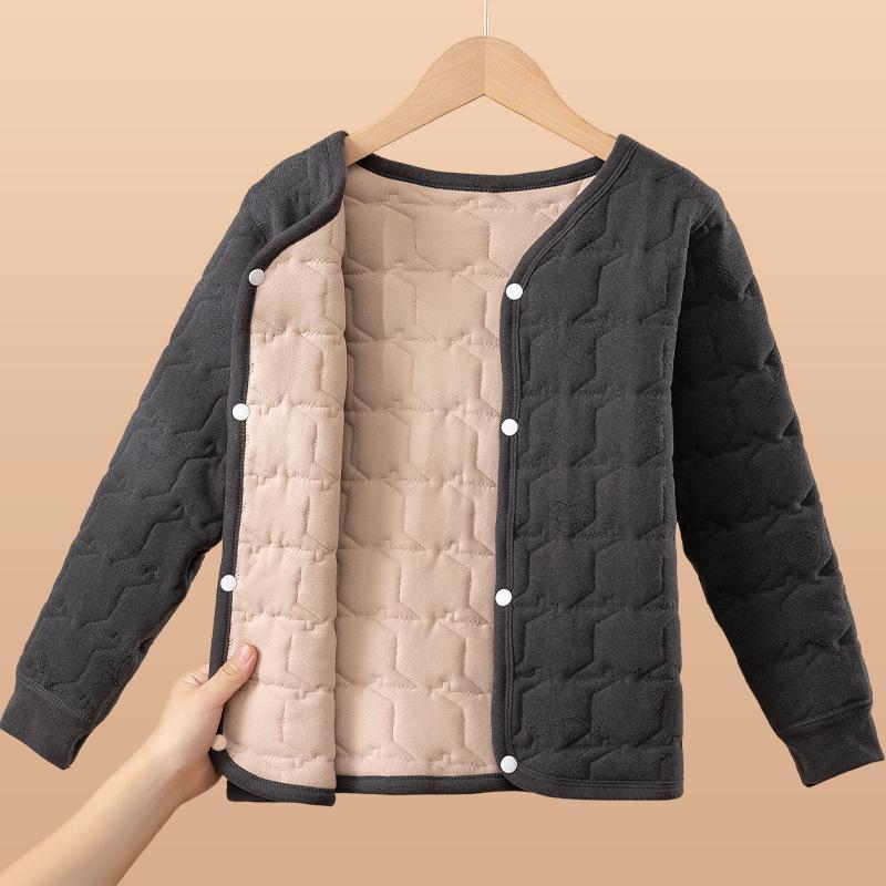 Kids' Cotton-Padded Winter Jacket: Warm Inner Layer for Boys and Girls, Ideal for School Uniforms