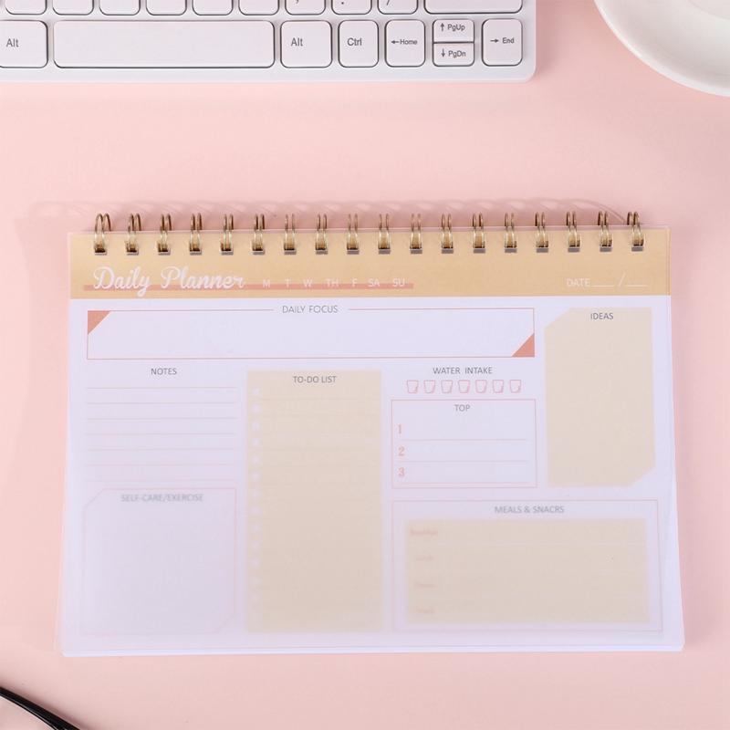 Coil Planner Cartoon Portable Week Plan Time Management Agenda Task List Note Student School Study Stationery