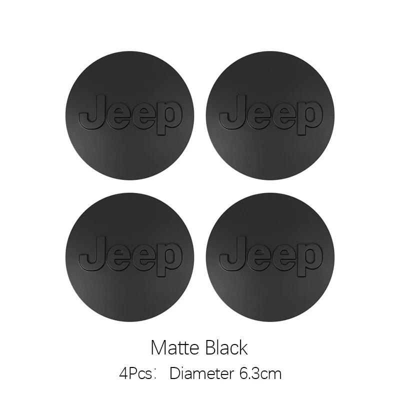 Für Jeep Für Jeep Renegade Compass Grand Cherokee Wrangler jk Gladiator 4 Stück ABS Galvanisiert Auto Radnabenabdeckung A