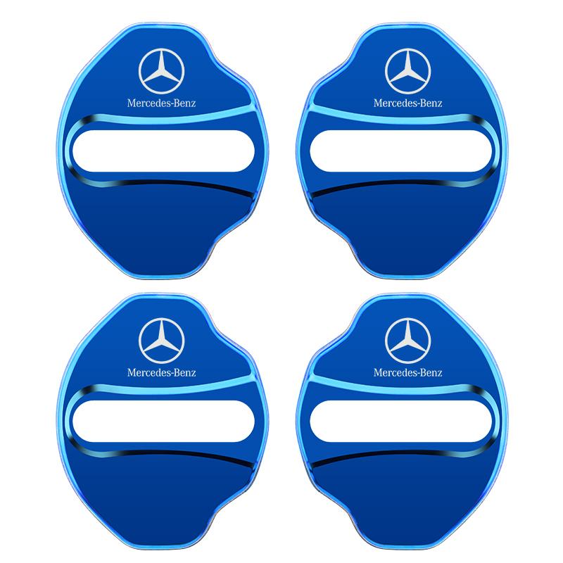CSB1 4PCS Car Door Lock cover Protect Buckle Cover Latch Stop Anti Rust Car Ornaments for Mercedes Benz AMG W205 W247 W176 W212 W213