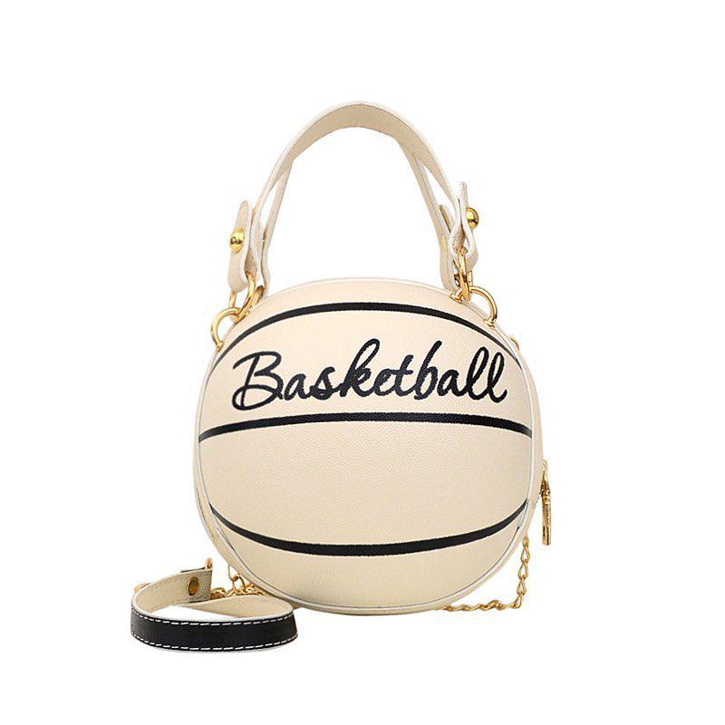 Dámská podzimní/zimní řetízková kulatá crossbody kabelka - Basketbalový/módní design
