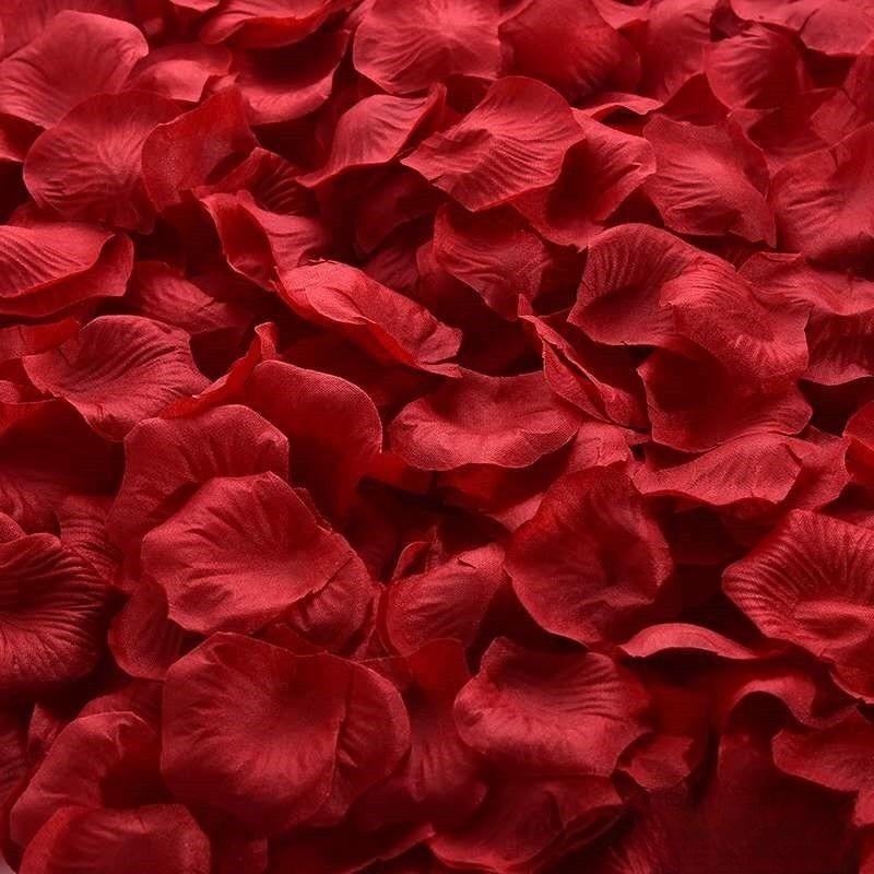 100/200Pcs Artificial Fake Rose Petals Colorful Simulation Silk Rose Petal For Valentines Day Wedding Party Romantic Decoration