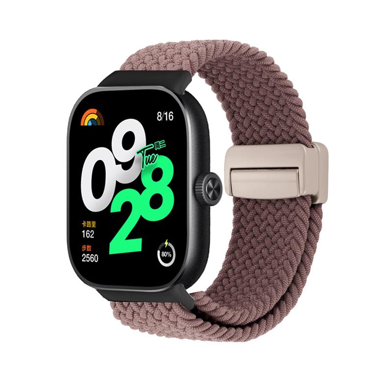 

Магнитный ремешок для Xiaomi Redmi Watch 5 4 ремешка плетеная петля регулируемый спортивный нейлоновый сменный браслет correa Miband 9 pro 8Pro band For xiaomi band 9pro фиолетовый