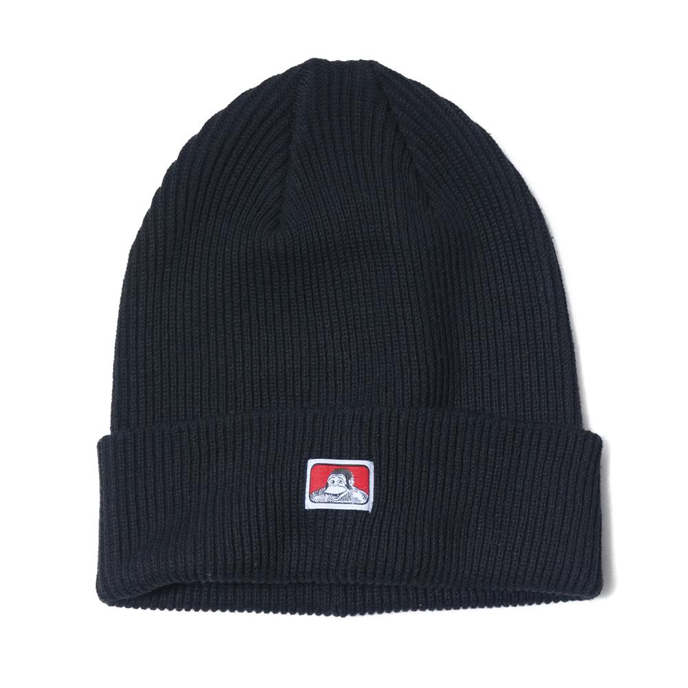 BEN DAVIS Original Mini Logo Knit Beanie Heather Black