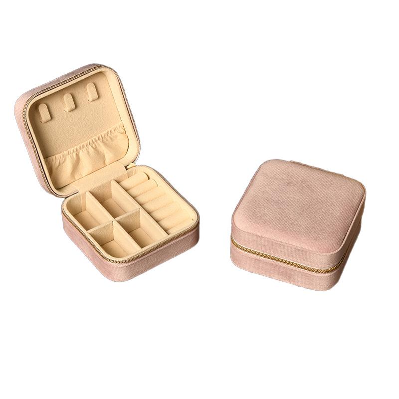 INS Round Mini Travel Jewelry Gift Box: Compact Ring Storage Case