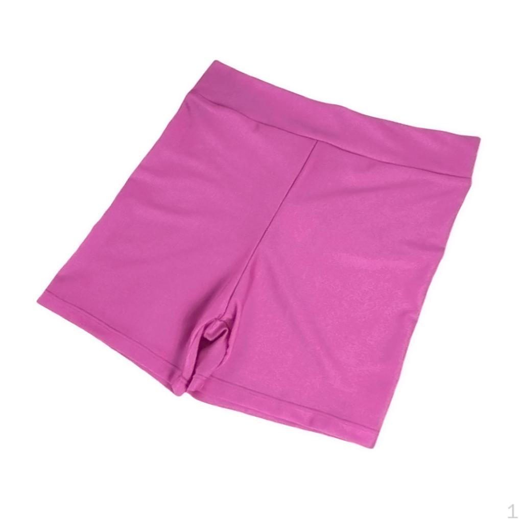 

Solid Extra Elastic Shorts Yoga Biker Swim Short XL_Purple