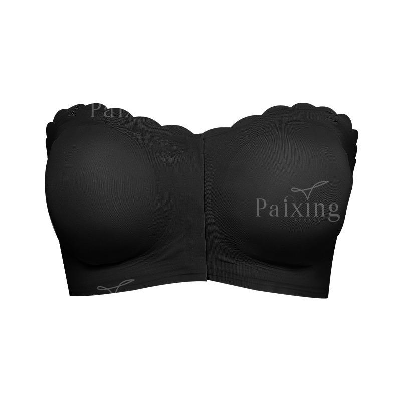 Detachable Invisible Shoulder Strap Wavy Edge Seamless Thin Plus Size Push Up Backless Bra For Women