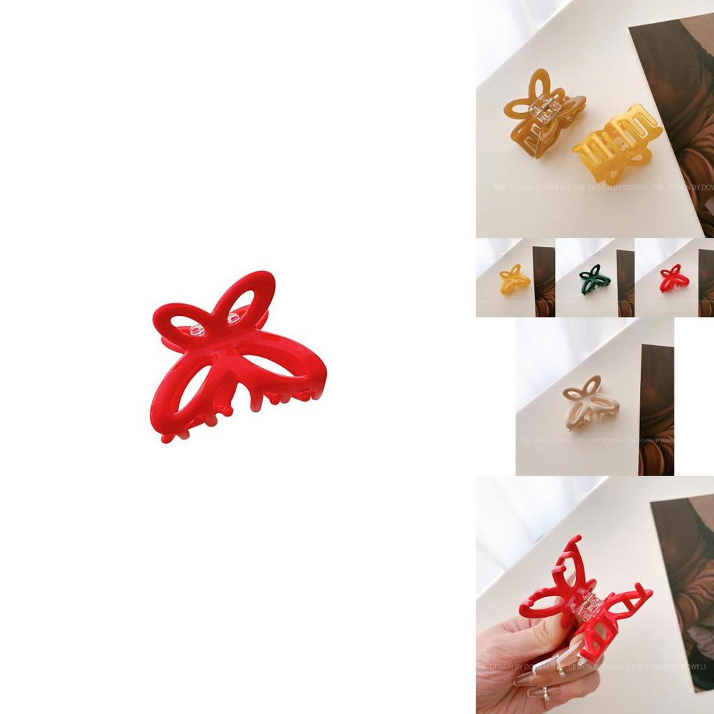 Fashionable 4cm Butterfly Hair Claw Clip Chic Acetate Material For Women