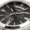 Casio CASIO Analog Quartz Men's Watch MTP-1381D-1AV Metal Band Silver Black Overseas Model [Used]
