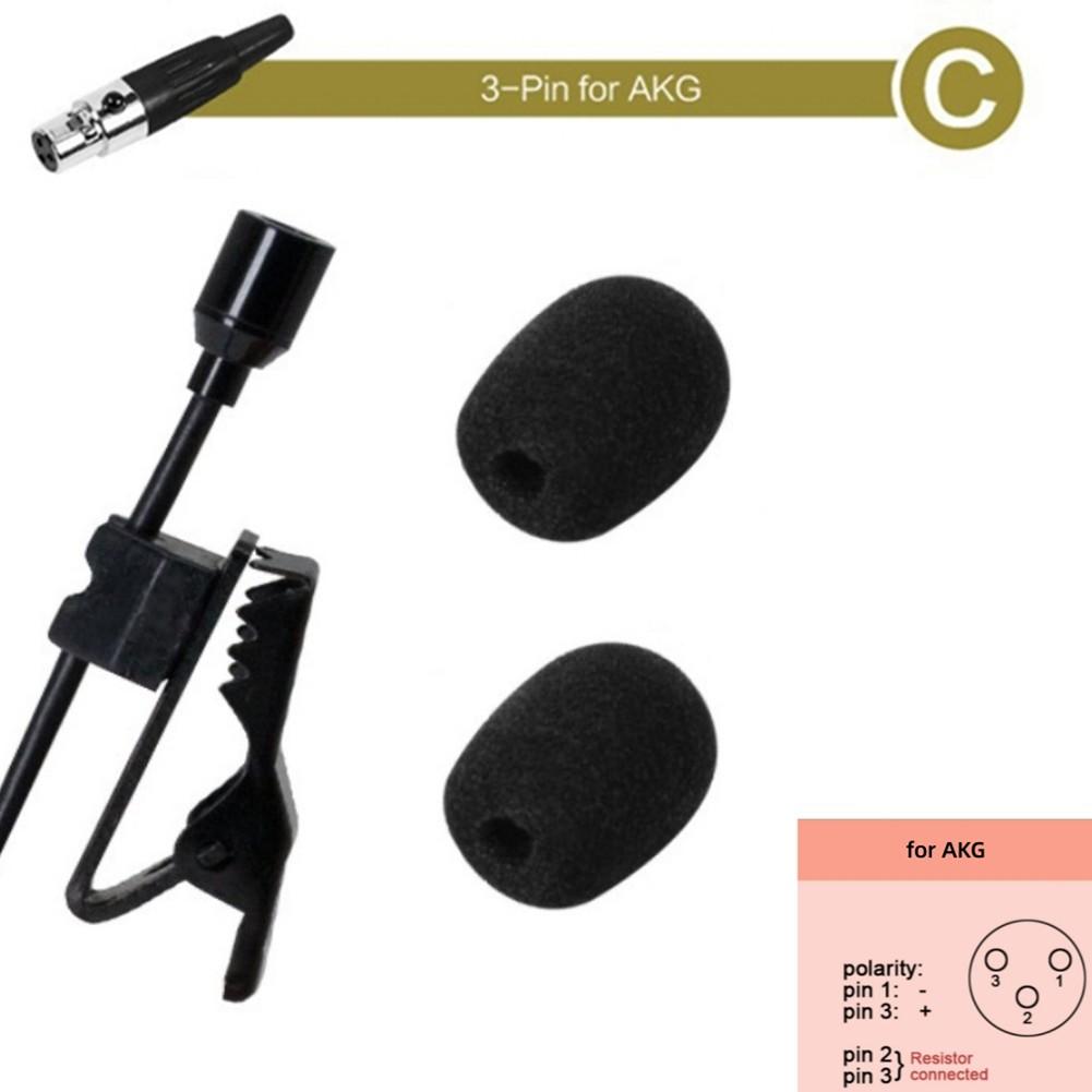 Professionelle Tonqualität Lavalier Ansteckmikrofon 3/4-Pin für Drahtlossystem