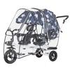 Double Seat Baby Stroller Rain Cover Windproof Front Rear Twin Stroller Protector