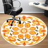 1pc Floral Ornament Chair Carpet for Office, Soft Flannel Throw Mat, Perfect for Office,Holiday Party Decoration Choice Yy251113169