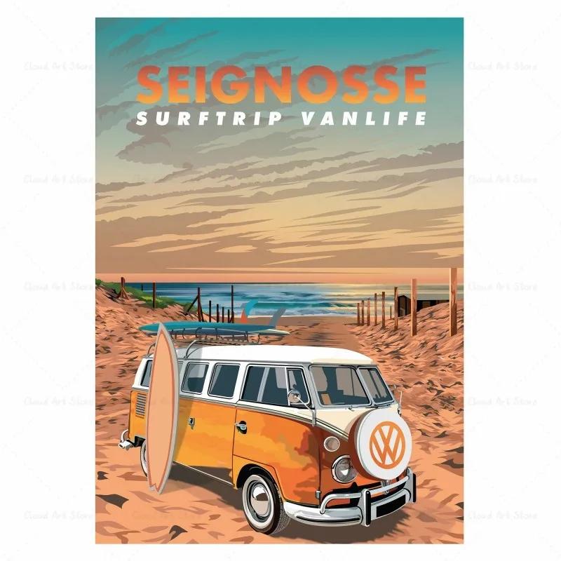 

Плакат для путешествий Картина на холсте для домашнего декора, Франция Париж, Ла-Манш, Сен-Мало, туристический город, настенное искусство, гостиная 40x50cm No Framed