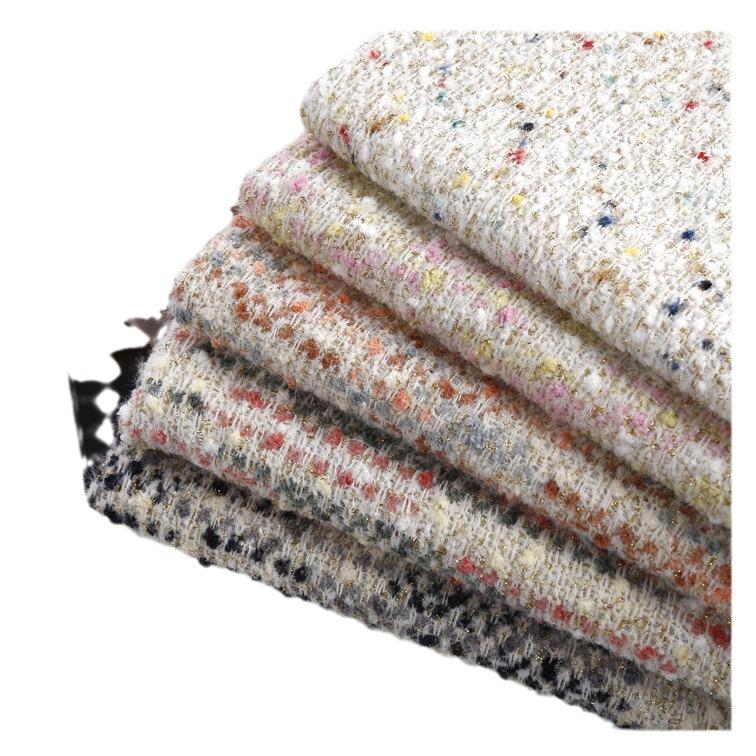 Thick Needle-Dyed Hydrangea Knit Fabric: 2024 Autumn/Winter Colorful Small Fragrance Style Fabric