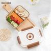Elegant High Borosilicate Glass Divided Food Storage Container