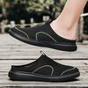 Foreign trade large size slippers men's summer mesh one pedal lazy sports soft sole 48 bag head wearing large sandals men