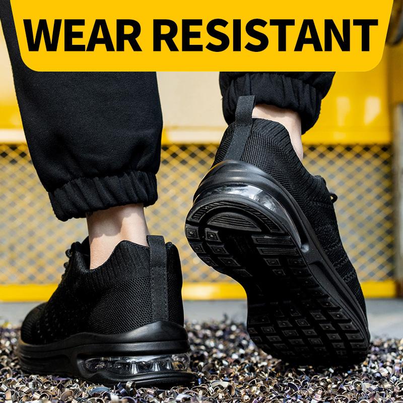 New Styles Men Safety Boots With Steel Toe Cap Anti-smash Work Sneakers Safety Shoes Men Indestructible Work Boots Hiking Shoes