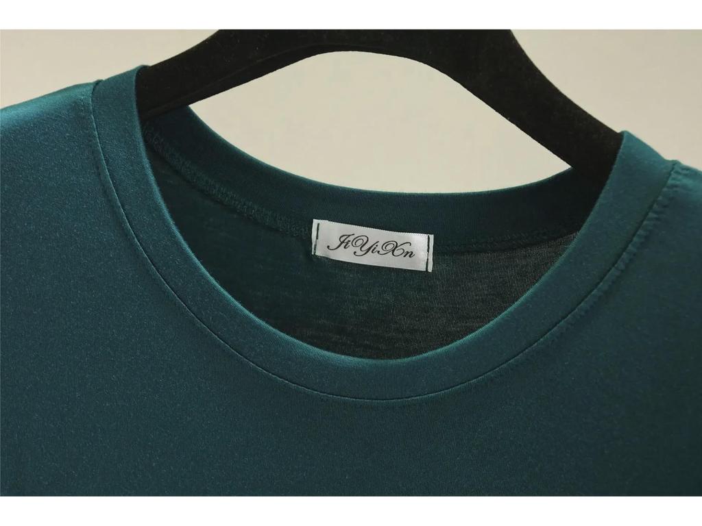 Women's Slim Fit Summer Ice Silk Short Sleeve Top