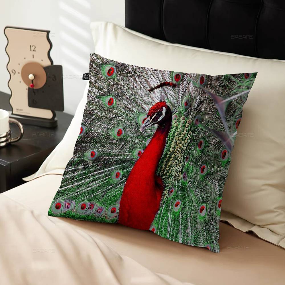 Peacock Pillow Gift Home Office Decoration Pillow Bedroom Sofa Car Cushion CoverPillow Case