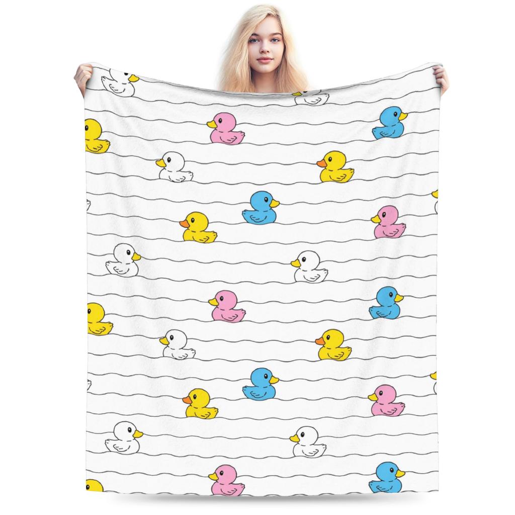 Duck Face Blankets Fleece Warm Throw Blanket For Car Sofa Couch Bed Rug