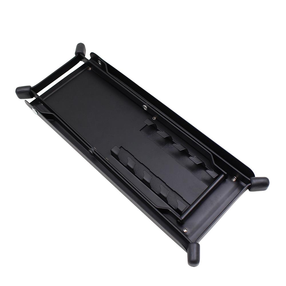 Guitar Foot Stool 4 Position Height Adjustable Foldable Guitar Pedal Foot Rest Step Footstool Black for Guitar Pedal Mini Tools